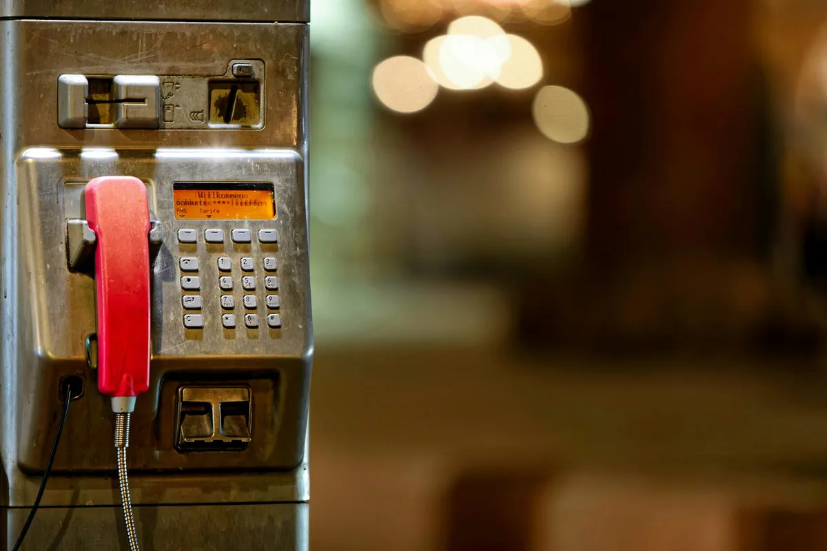 A vintage telephone
